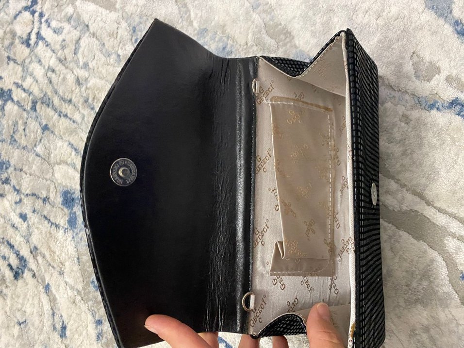 Siyah Minimalist Kadın Portföy Çanta - Görsel 3