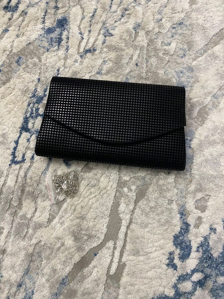 Siyah Minimalist Kadın Portföy Çanta - Görsel 2