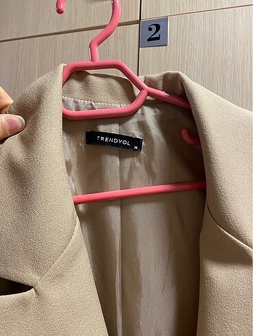 36 Beden ten rengi Renk Vizon blazer ceket