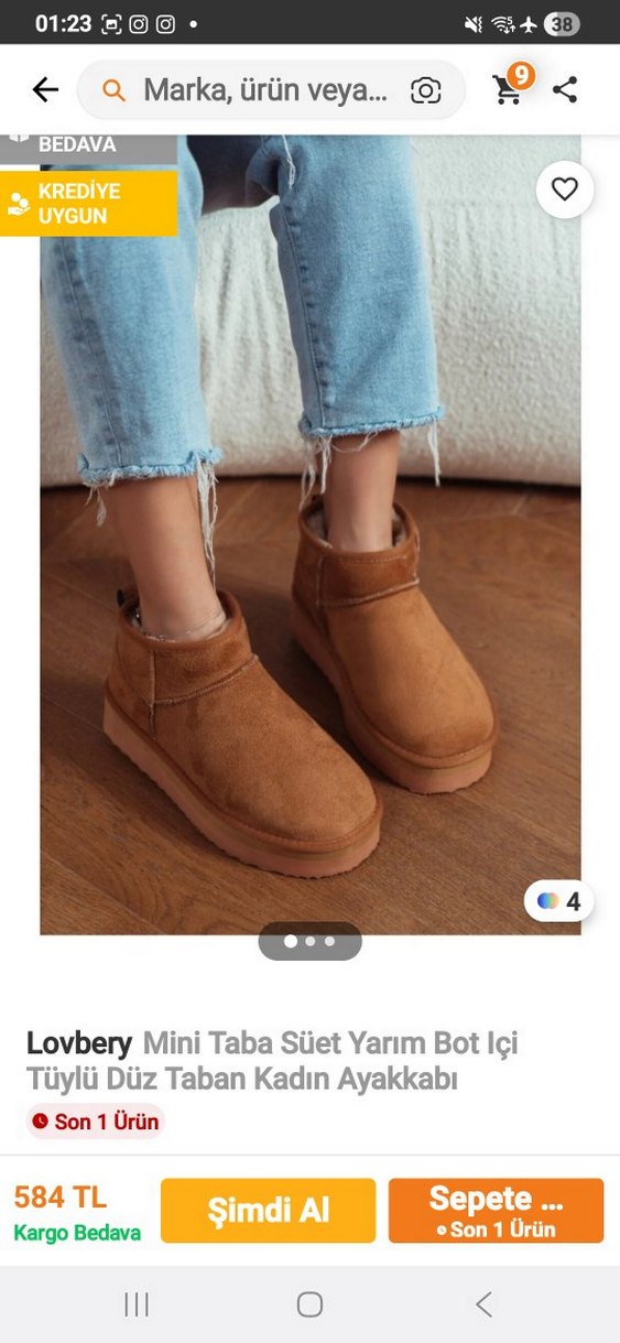 Kahverengi Süet Kürklü Platform Topuklu Kadın Bot - Görsel 2