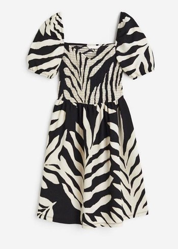 H&M Zebra Desenli Elbise