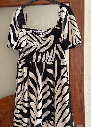 Zebra Desenli Elbise