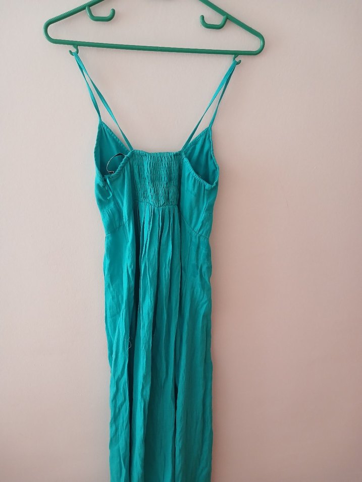 Turkuaz Midi Elbise - Görsel 3
