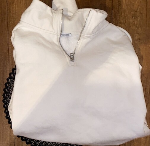 xxl Beden beyaz Renk Zara fermuarlı sweatshirt