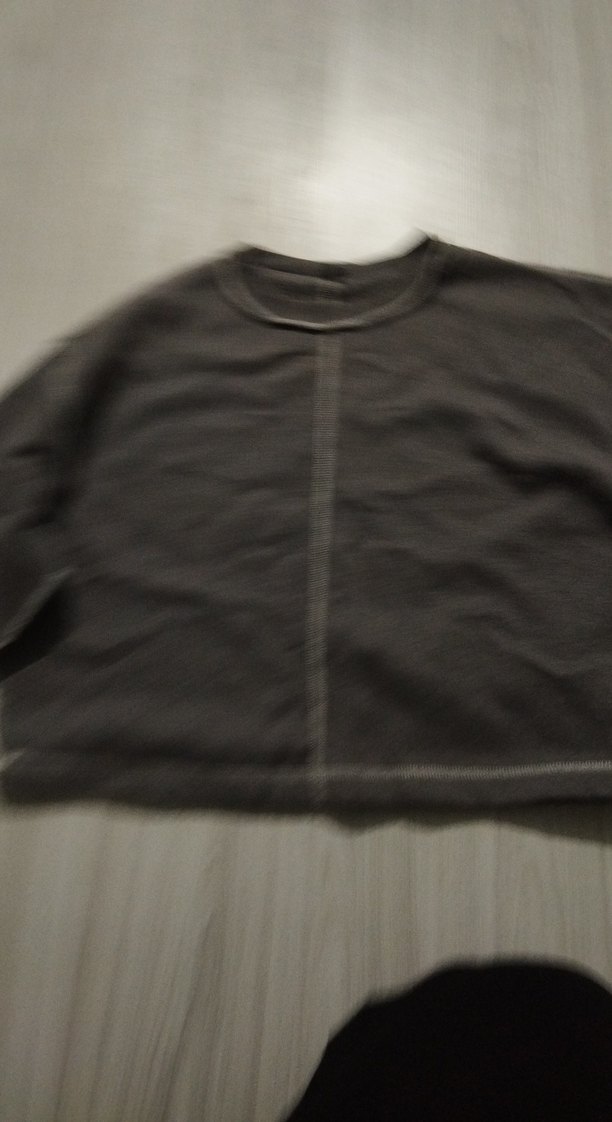 Gri Kadın Sweatshirt, Yuvarlak Yaka, Rahat Kesim - Görsel 4