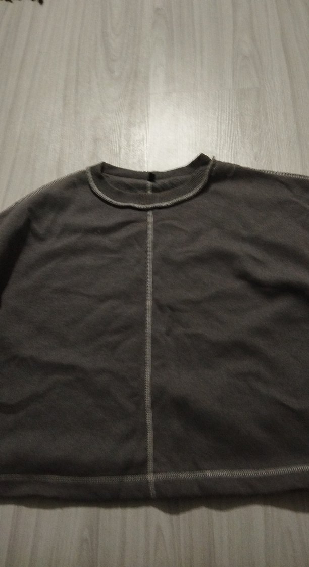 Gri Kadın Sweatshirt, Yuvarlak Yaka, Rahat Kesim - Görsel 3