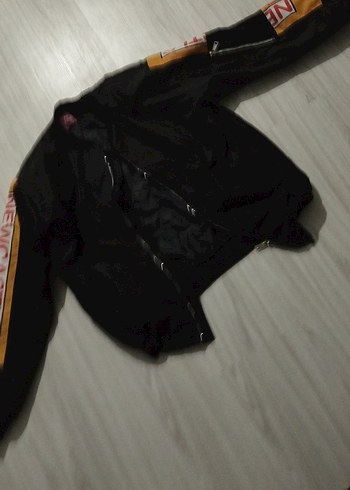 Siyah Baskılı Street Style Kadın Ceket - Görsel 2