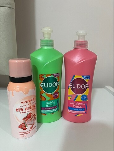 Üclü set elidor sac kremleri