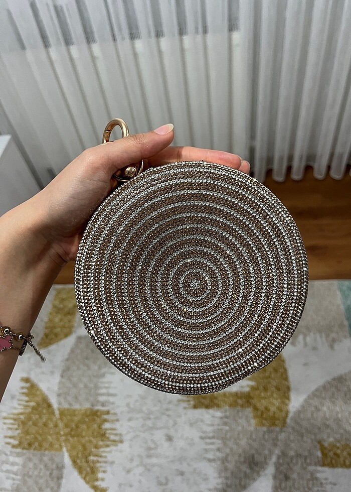 Taşlı abiye çanta - Görsel 4