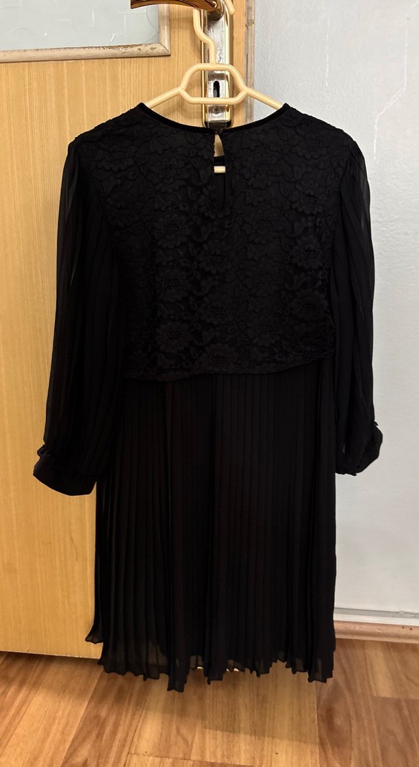 Siyah Pilili Uzun Kadın Etek - Görsel 4