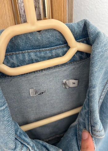 Düğmeli Mavi Denim Kadın Elbise - Görsel 3