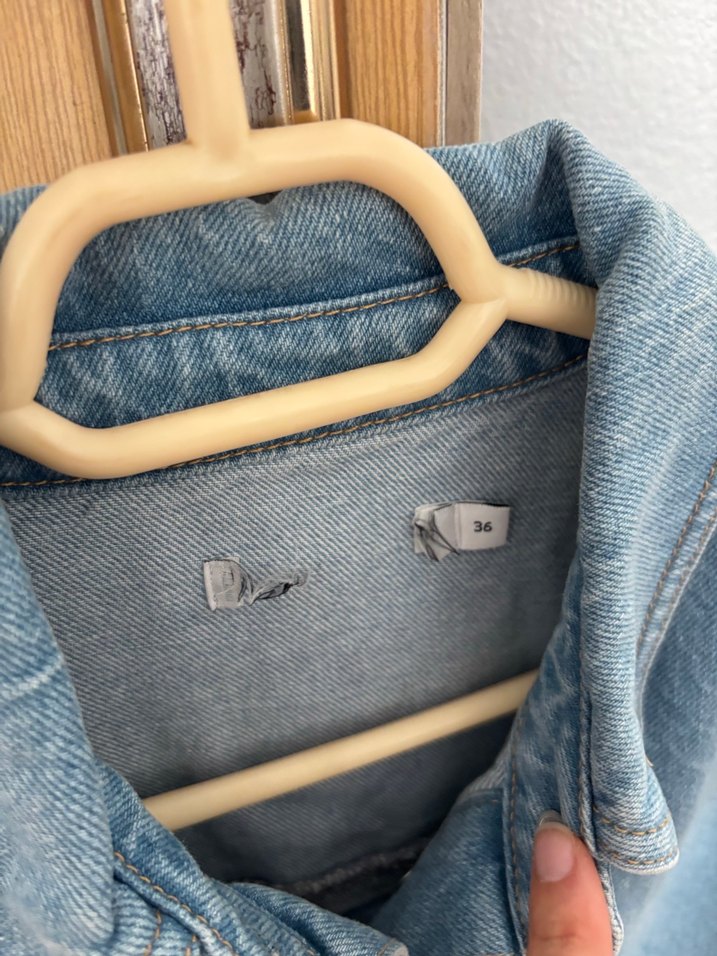 Düğmeli Mavi Denim Kadın Elbise - Görsel 3