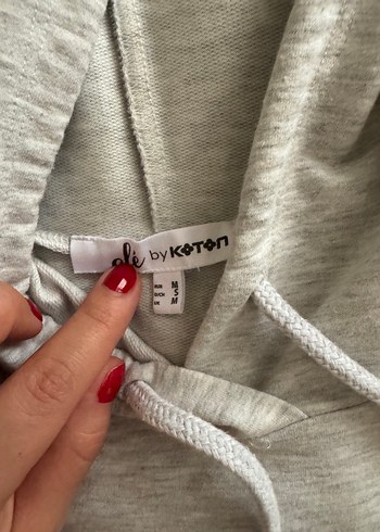 m Beden Gri Kapüşonlu Kolsuz Sweatshirt