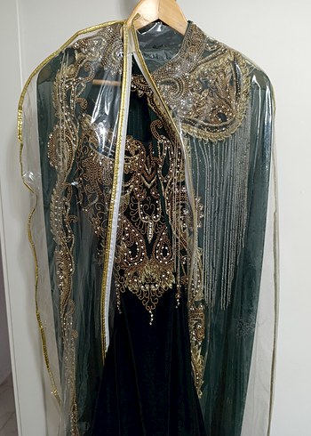 Kadife Kına elbisesi - Görsel 2