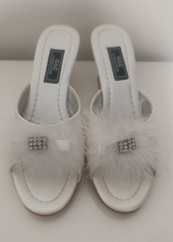 G&C Collection Gelin Terliği Tüylü - Görsel 2