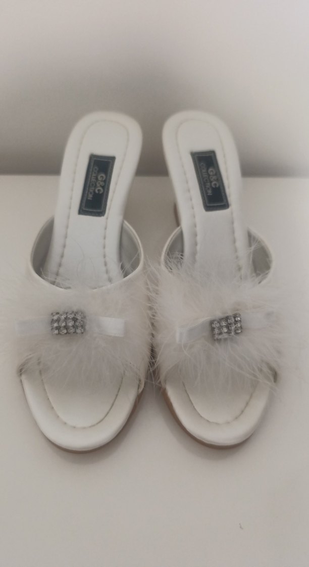 G&C Collection Gelin Terliği Tüylü - Görsel 2