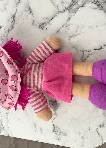 Beden Pembe Renkli Yumuşak Bez Bebek