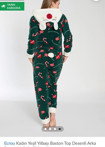 Kadın Yeşil yılbaşı  fermuarlı tulum - Görsel 7