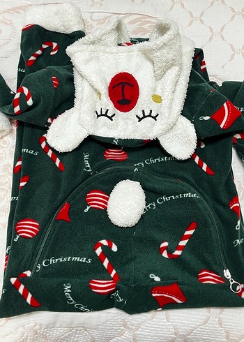 Kadın Yeşil yılbaşı  fermuarlı tulum - Görsel 4