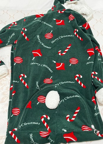 Kadın Yeşil yılbaşı  fermuarlı tulum - Görsel 3