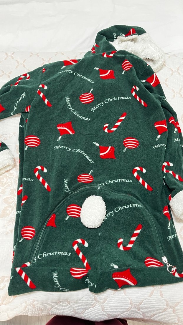 Kadın Yeşil yılbaşı  fermuarlı tulum - Görsel 3