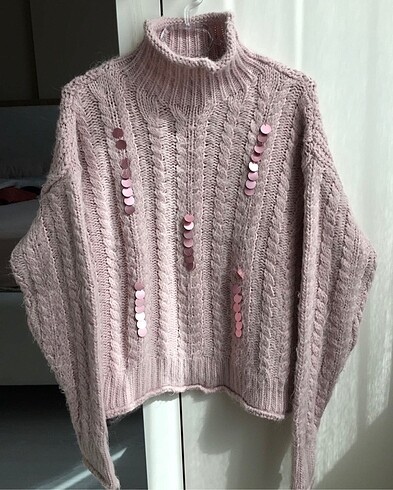 toz pembe pullu kazak
