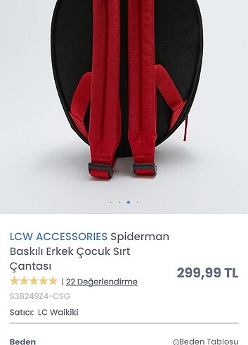  Beden Erkek cocuk sırt çantası 