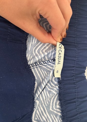 LC Waikiki Lacivert Pilili Kadın Mini Şort