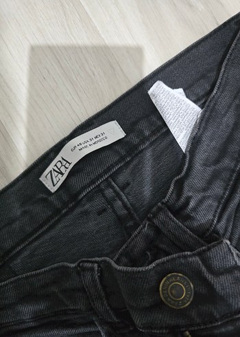 Siyah Dar Kesim Midi Kot Pantolon - Görsel 2