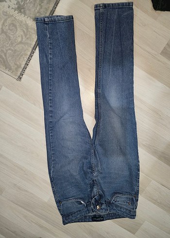 LCW Kadın Gri Düğmeli Denim Pantolon - Görsel 3