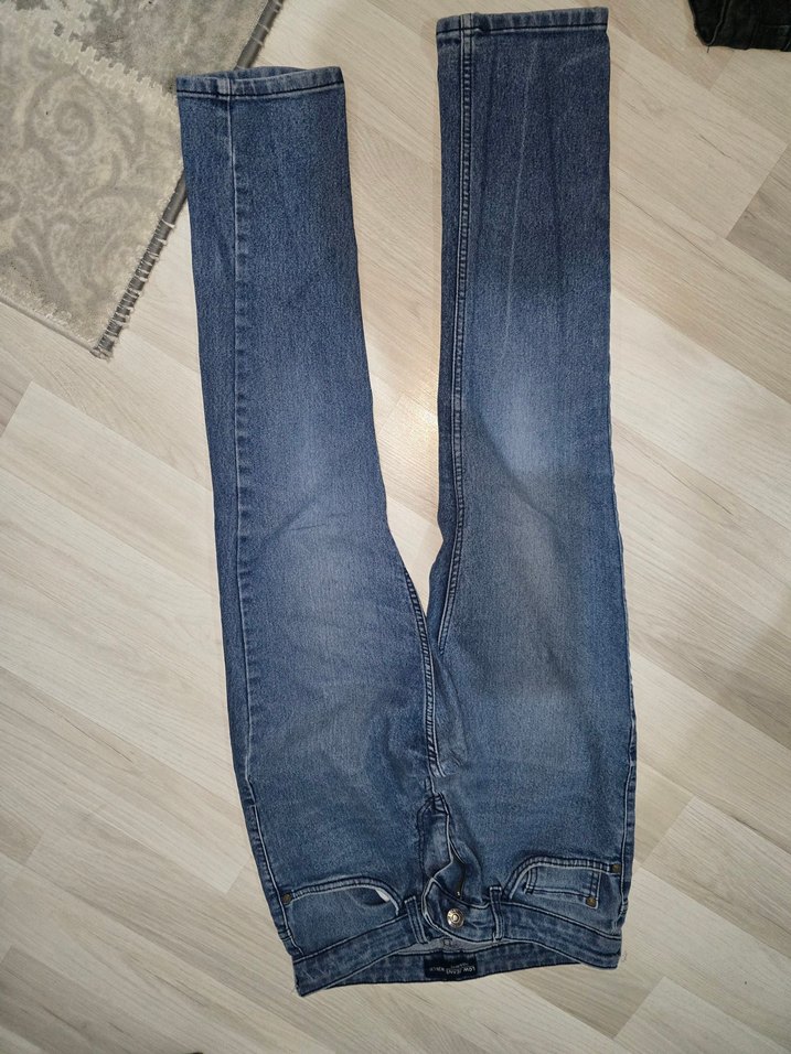 LCW Kadın Gri Düğmeli Denim Pantolon - Görsel 3