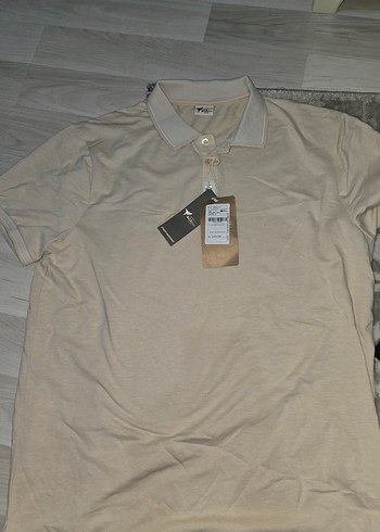 Erkek Bej Keten Polo Tişört - Görsel 2