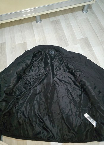 Düğmeli Siyah Erkek Midi Ceket - Görsel 3