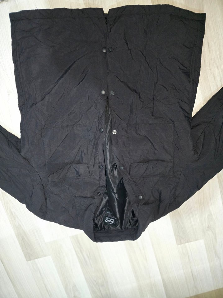 Düğmeli Siyah Erkek Midi Ceket - Görsel 2