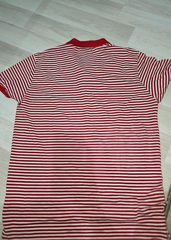 Kırmızı Çizgili Erkek Polo Tişört - Görsel 2