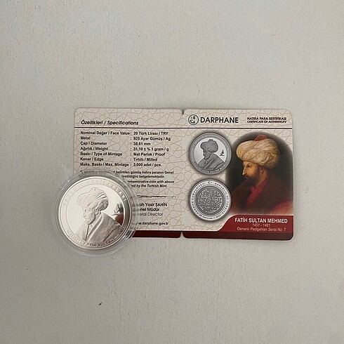 Fatih Sultan Mehmed Gümüş Sertifikalı