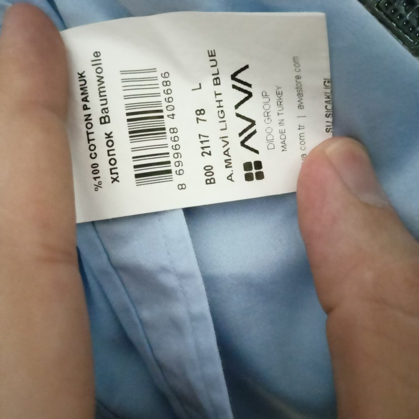 Mavi Pamuklu Erkek Uzun Kollu Gömlek - Görsel 4