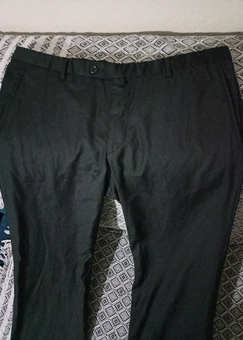 Siyah erkek Kumaş Pantolon - Görsel 2