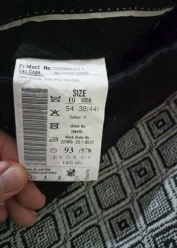 Siyah erkek Kumaş Pantolon - Görsel 3