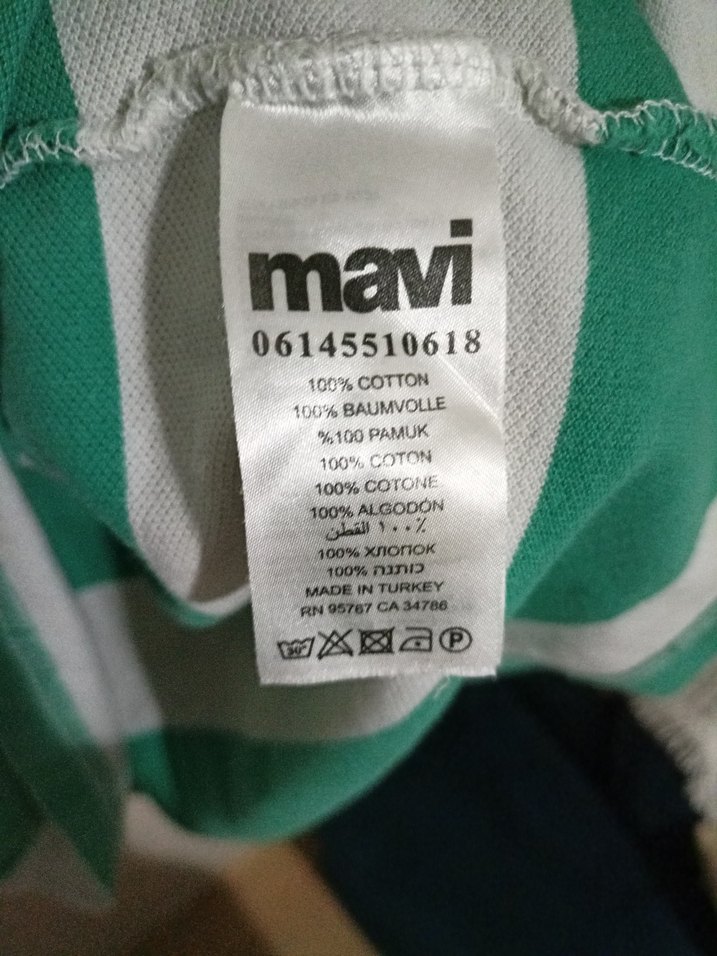 Yeşil Gri Çizgili Erkek Polo Tişört - Görsel 3