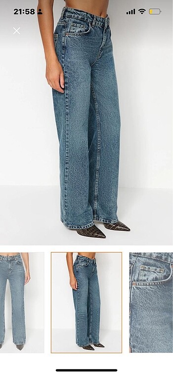42 Beden mavi Renk trendyolmilla pantolon