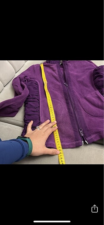 Diğer Mor renk polar ceket fermuarlı