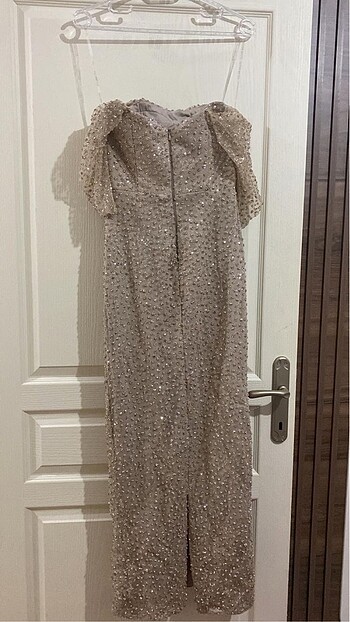 Abiye taşlı elbise - Görsel 3