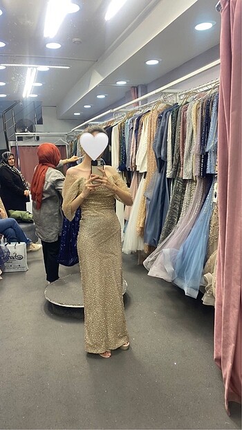 Abiye taşlı elbise - Görsel 6