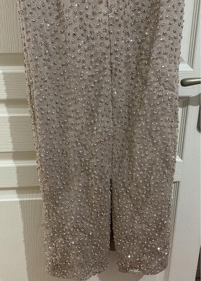 Abiye taşlı elbise - Görsel 4