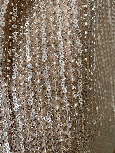 Payetli uzun abiye elbise - Görsel 5