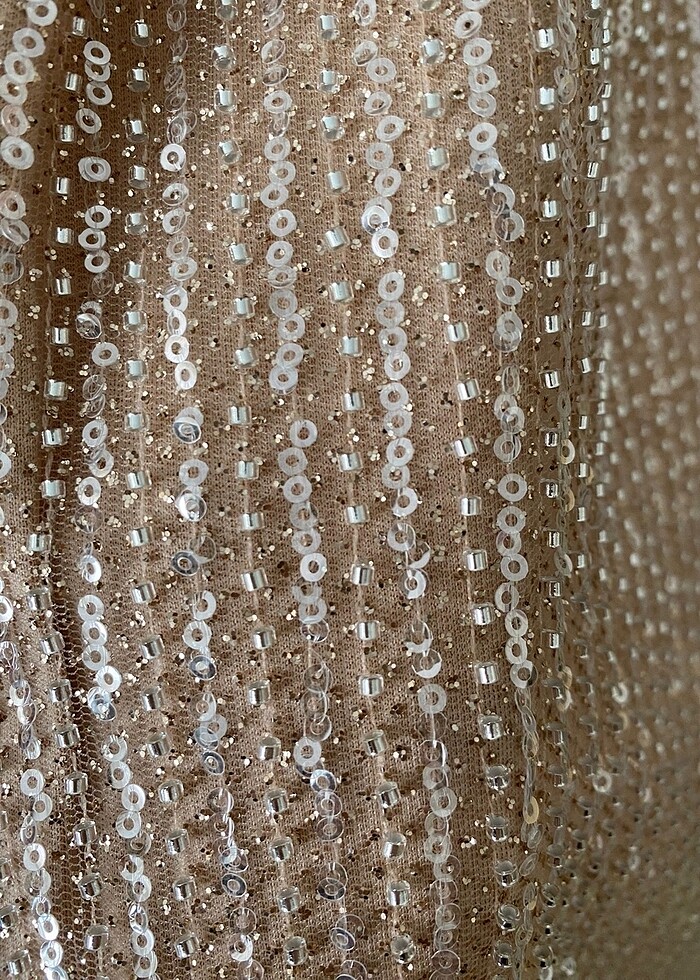 Payetli uzun abiye elbise - Görsel 5