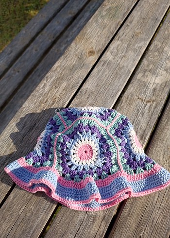 5-8 Yaş, 22 cm Beden çeşitli Renk Örgü motif Şapka