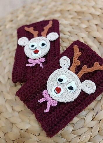 Kız çocuk geyikli eldiven - Görsel 2