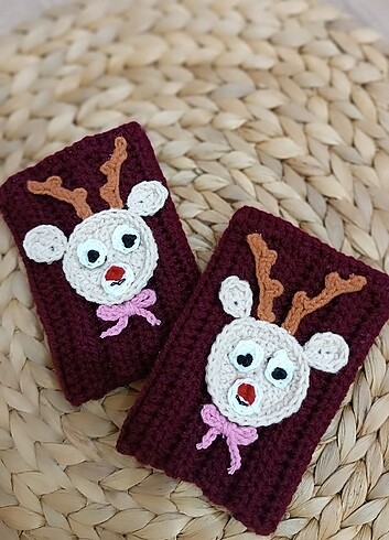 Kız çocuk geyikli eldiven - Görsel 6